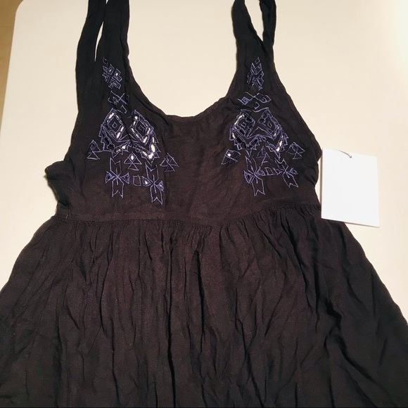 One Teaspoon Jesse Jean Cali Romper Black/Blue Bohemian Embroidered XXS - Picture 5 of 13